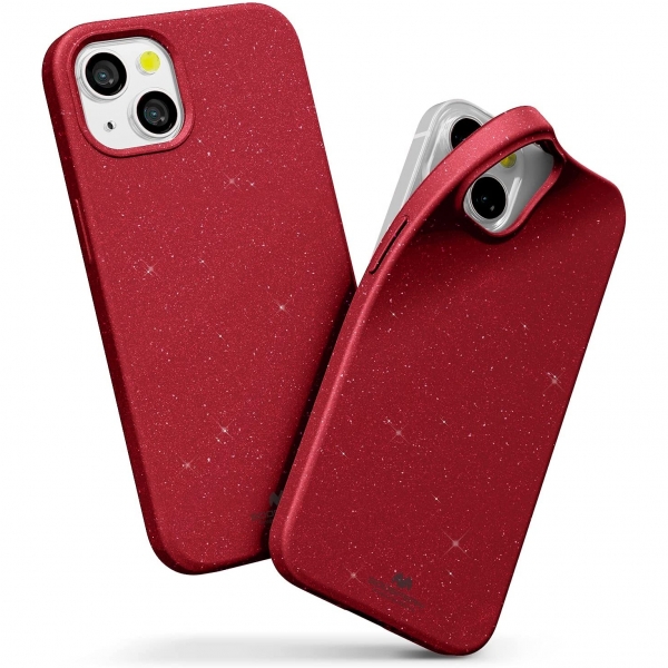 Goospery iPhone 13 Mini Pearl Jelly Klf-Red