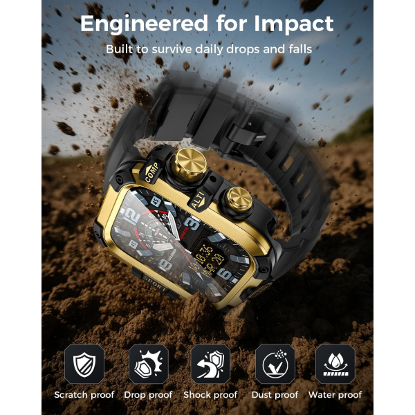 Goton Apple Watch 11 46mm Rugged Kay-Gold