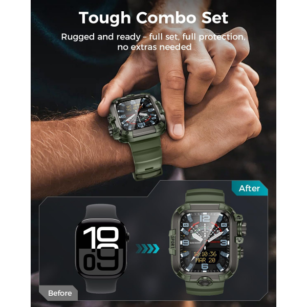 Goton Apple Watch 11 46mm Rugged Kay-Green