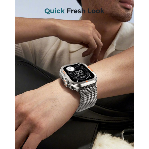 Goton Apple Watch 11 46mm Bumper Klf-Natural Titanium