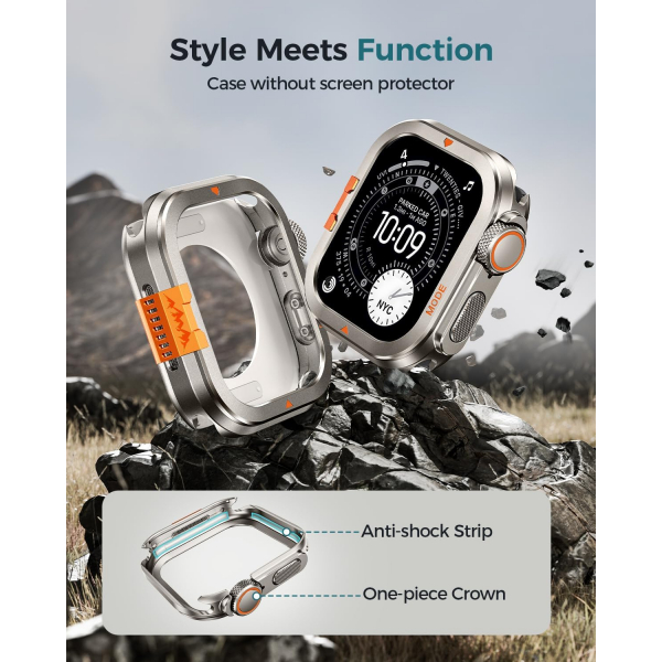 Goton Apple Watch 11 46mm Bumper Klf-Natural Titanium