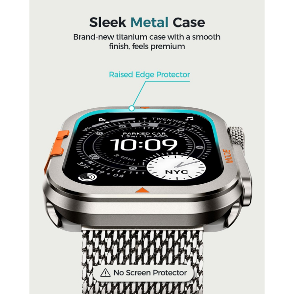 Goton Apple Watch 11 46mm Bumper Klf-Natural Titanium