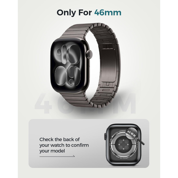 Goton Apple Watch 11 46mm Bumper Klf-Black Titanium