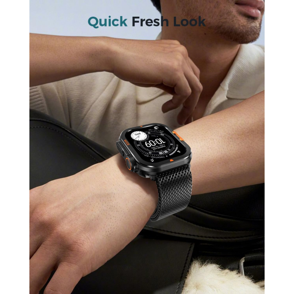 Goton Apple Watch 11 46mm Bumper Klf-Black Titanium