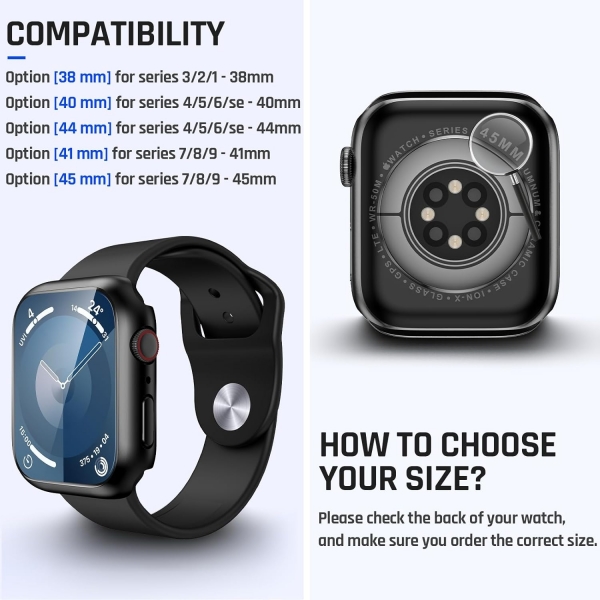 Goton Apple Watch 9 41mm Bumper Klf-Black