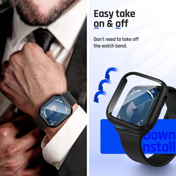 Goton Apple Watch 9 41mm Bumper Klf-Black
