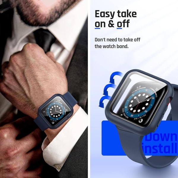 Goton Apple Watch 9 Ekran Koruyucu (41mm) -Blue
