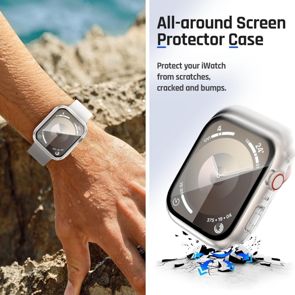Goton Apple Watch 9 41mm Bumper Klf-Clear
