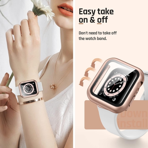 Goton Apple Watch 9 41mm Bumper Klf-Rose Gold