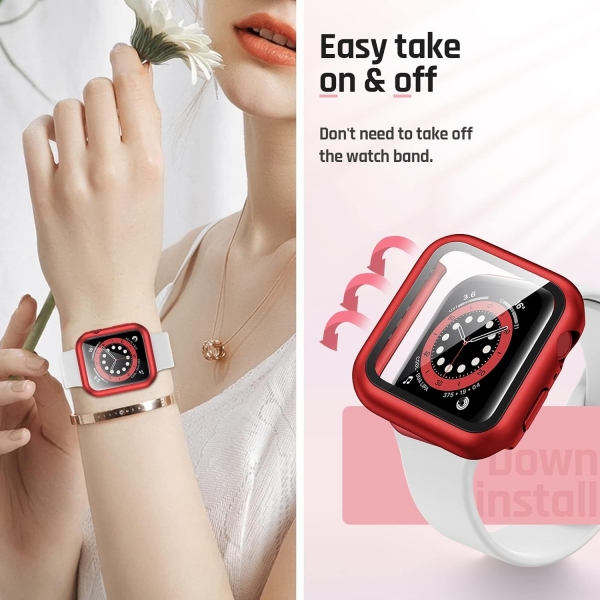 Goton Apple Watch 9 41mm Bumper Klf-Red