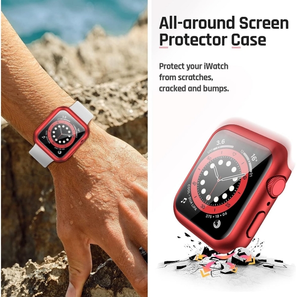 Goton Apple Watch 9 41mm Bumper Klf-Red