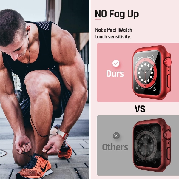 Goton Apple Watch 9 41mm Bumper Klf-Red