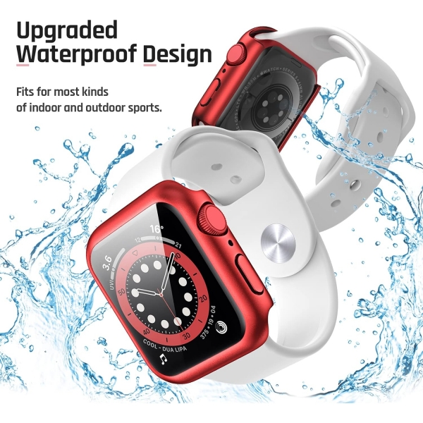 Goton Apple Watch 9 Ekran Koruyucu (41mm) -Red