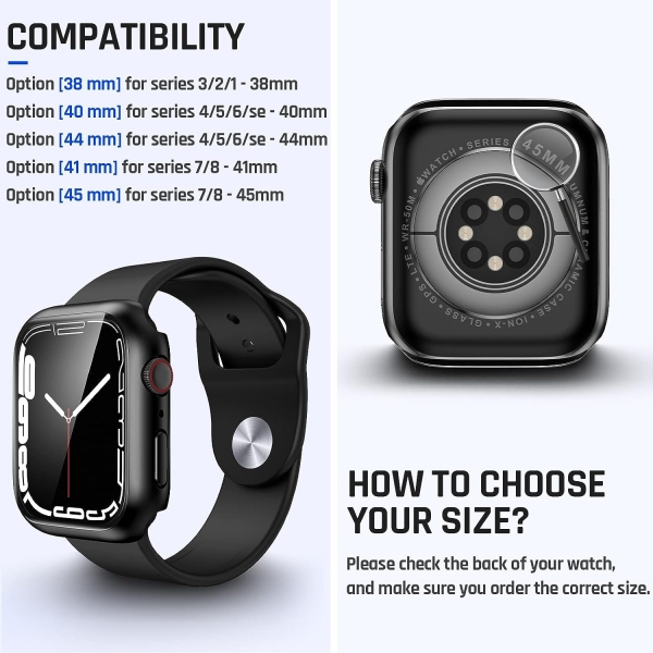 Goton Apple Watch 9 41mm Bumper Klf-Silver