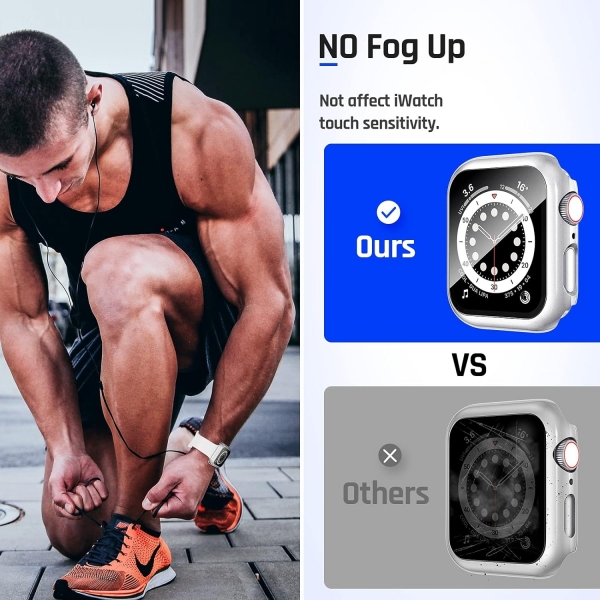 Goton Apple Watch 9 41mm Bumper Klf-Silver