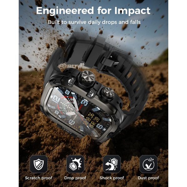 Goton Apple Watch Ultra 3 49mm Rugged Kay-Black