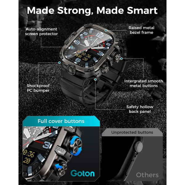 Goton Apple Watch Ultra 3 49mm Rugged Kay-Black