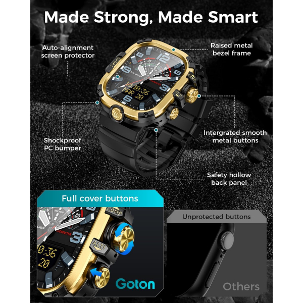 Goton Apple Watch Ultra 3 49mm Rugged Kay-Gold