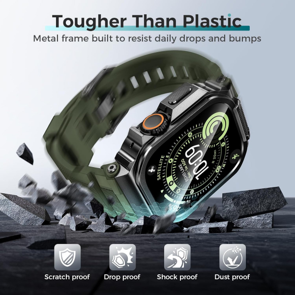 Goton Apple Watch Ultra 3 Silikon Kay-Green