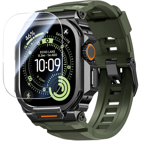 Goton Apple Watch Ultra 3 Silikon Kay-Green