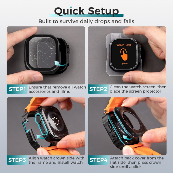 Goton Apple Watch Ultra 3 Silikon Kay-Orange