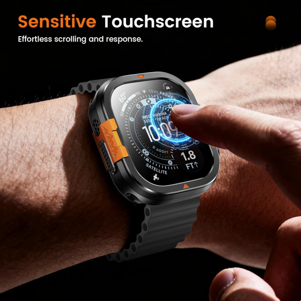 LETOID Apple Watch Ultra 3 Bumper Klf-Black