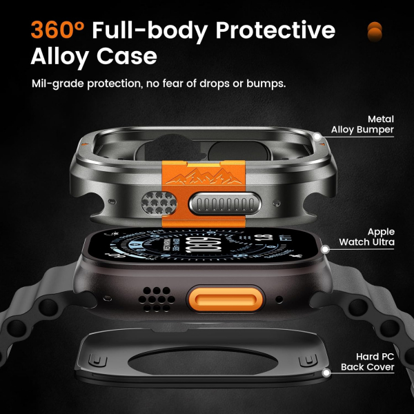 LETOID Apple Watch Ultra 3 Bumper Klf-Graphite