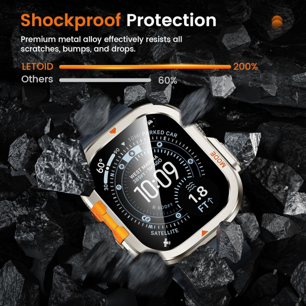 LETOID Apple Watch Ultra 3 Bumper Klf-Titanium