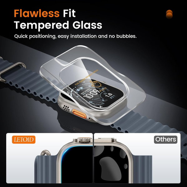 LETOID Apple Watch Ultra 3 Bumper Klf-Titanium