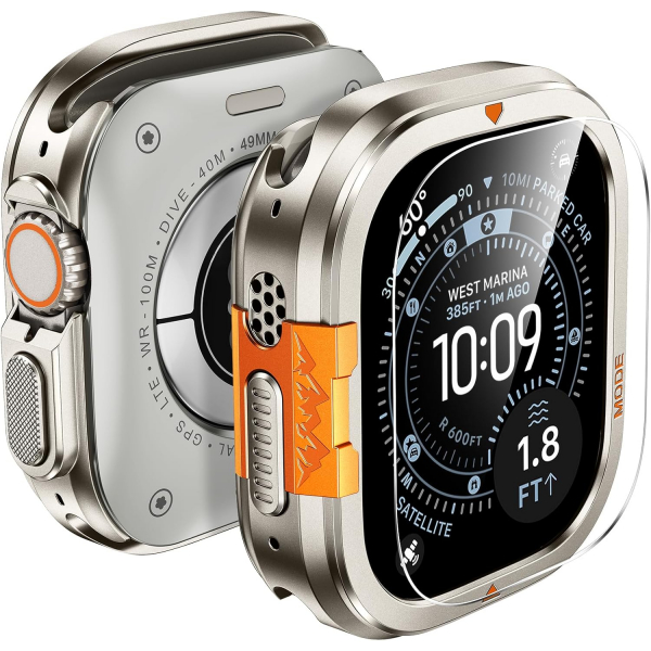 LETOID Apple Watch Ultra 3 Bumper Klf-Titanium