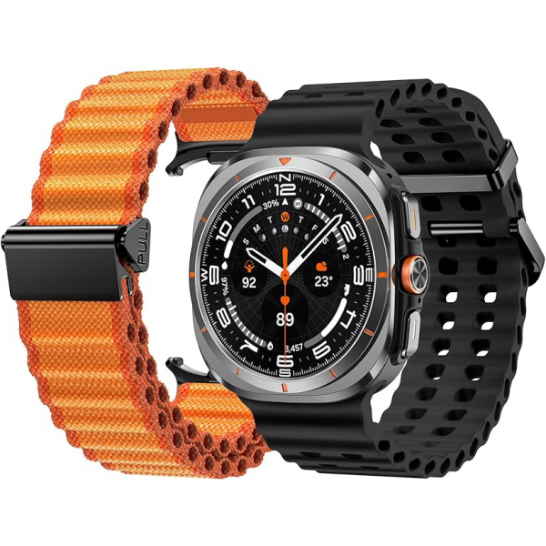 Goton Galaxy Watch Ultra 47mm Silikon Kay-Orange Black 