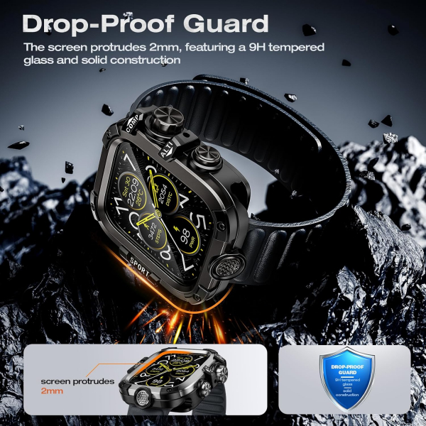Goton Galaxy Watch 9 45mm Su Geirmez Bumper Klf-Black
