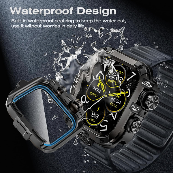 Goton Galaxy Watch 9 45mm Su Geirmez Bumper Klf-Black