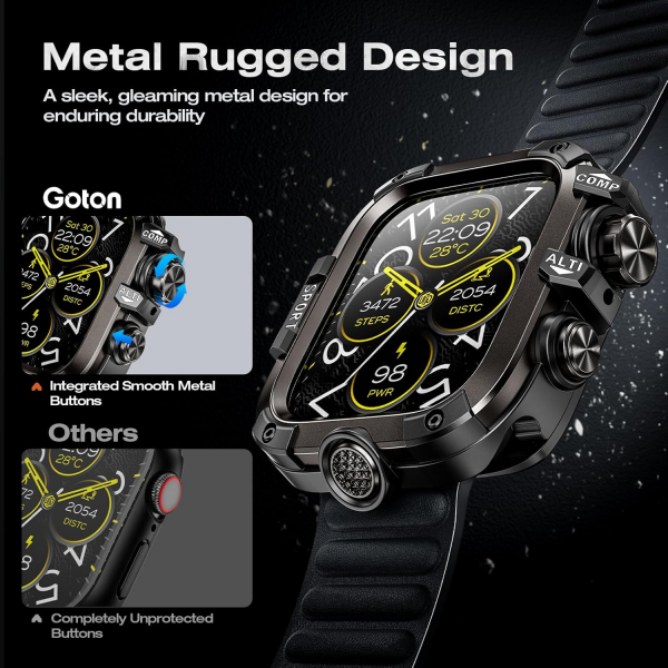 Goton Galaxy Watch 9 45mm Su Geirmez Bumper Klf-Black