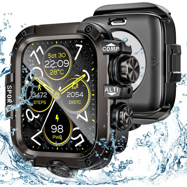 Goton Galaxy Watch 9 45mm Su Geirmez Bumper Klf-Black