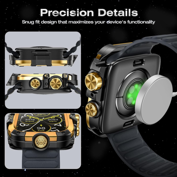 Goton Galaxy Watch 9 45mm Su Geirmez Bumper Klf-Gold