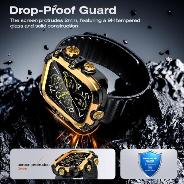 Goton Galaxy Watch 9 45mm Su Geirmez Bumper Klf-Gold