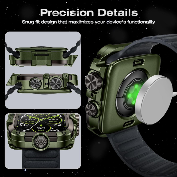 Goton Galaxy Watch 9 45mm Su Geirmez Bumper Klf-Green