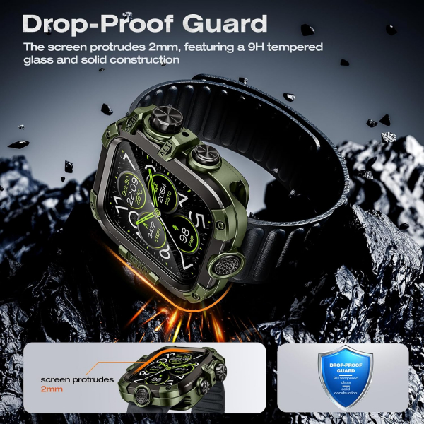 Goton Galaxy Watch 9 45mm Su Geirmez Bumper Klf-Green