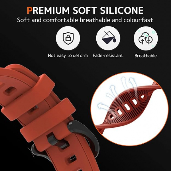 NINKI Galaxy Watch Ultra 47mm Silikon Kay-Red