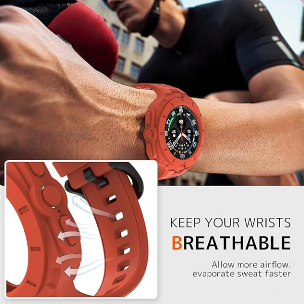 NINKI Galaxy Watch Ultra 47mm Silikon Kay-Red