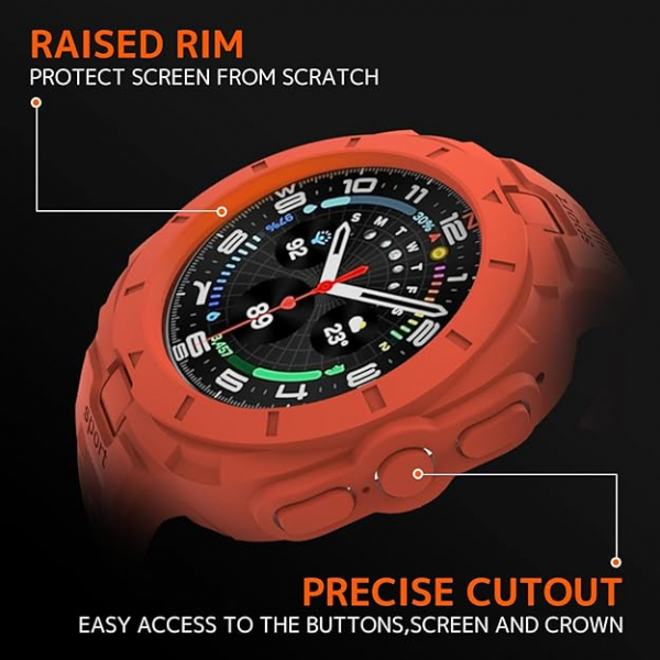 NINKI Galaxy Watch Ultra 47mm Silikon Kay-Red