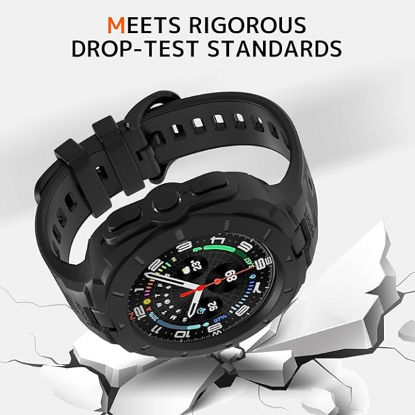 NINKI Galaxy Watch Ultra 47mm Silikon Kay-Black
