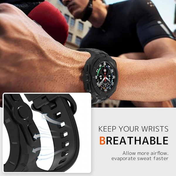 NINKI Galaxy Watch Ultra 47mm Silikon Kay-Black