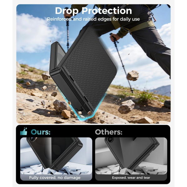 Goton Galaxy Z Flip 8 MagSafe Gizlilik Filtreli K�l�f-Black