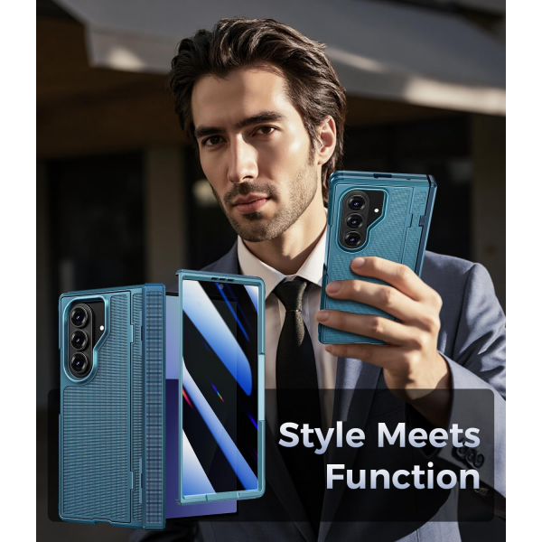 Goton Galaxy Z Fold 7 Tam Korumal Klf-Blue