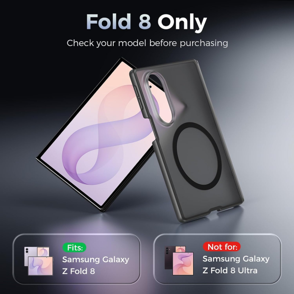 Goton Galaxy Z Fold 8 Geni� Versiyon MagSafe K�l�f-Black