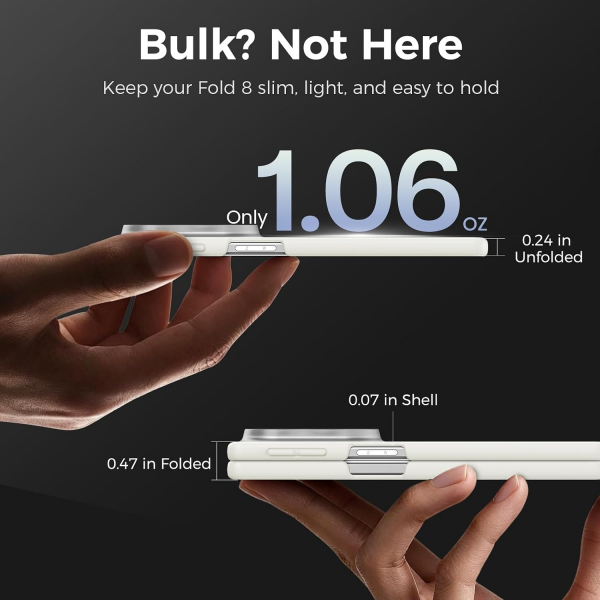 Goton Galaxy Z Fold 8 Geni� Versiyon MagSafe K�l�f-Cream