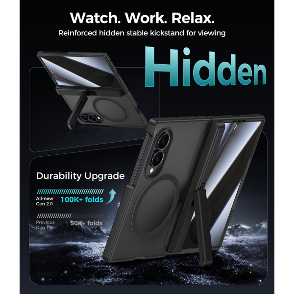Goton Galaxy Z Fold 8 MagSafe Standl� K�l�f-Black