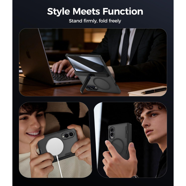 Goton Galaxy Z Fold 8 MagSafe Standl� K�l�f-Black